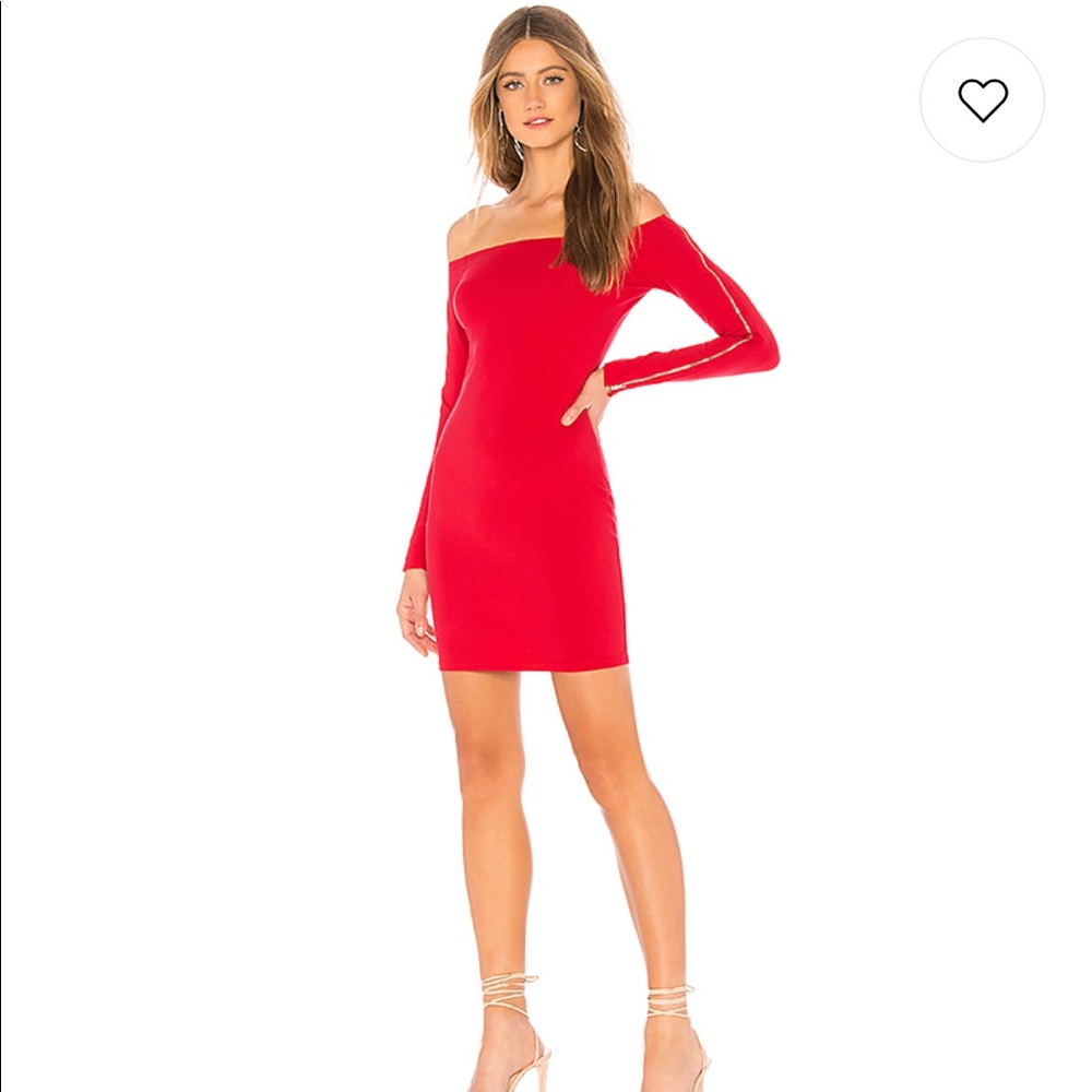By The Way red off the shoulder dress